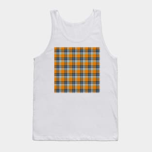 Orange and Blue Tartan Plaid Pattern Tank Top